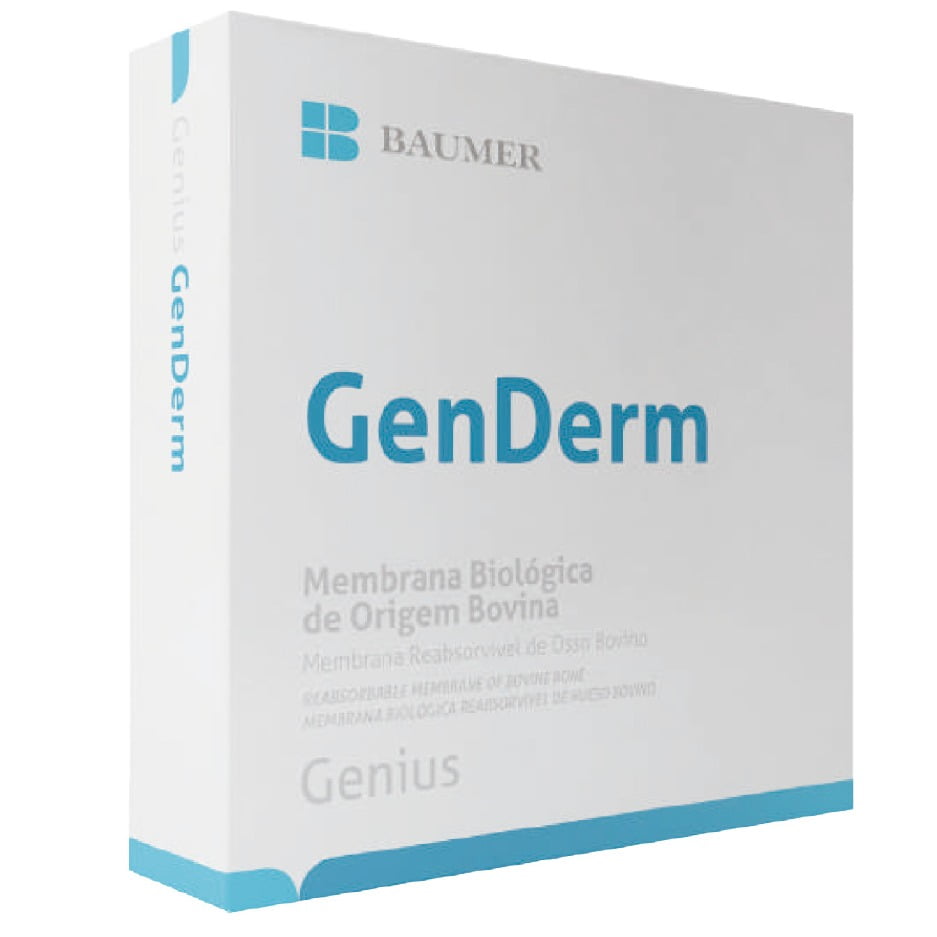 Membrana Biológica Bovina GenDerm Média 30x30mm Baumer